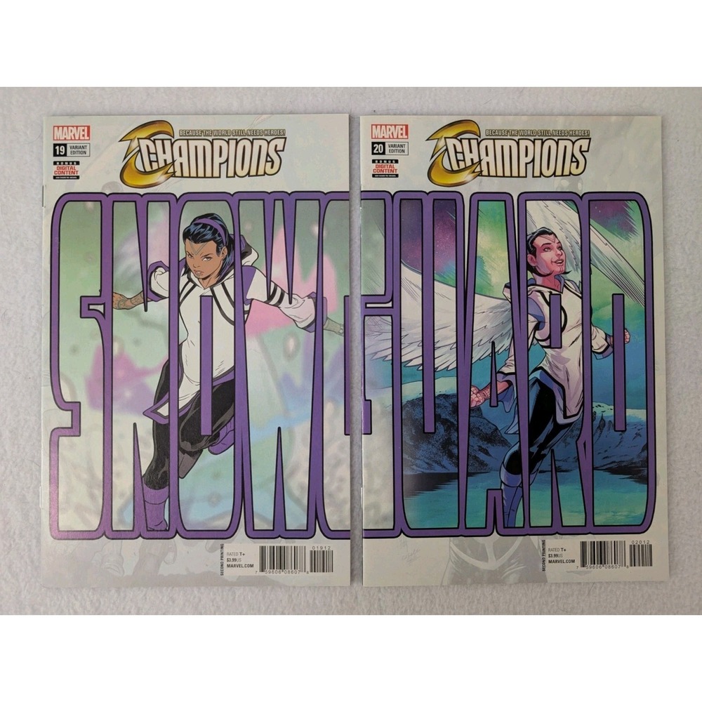 Marvel‎ Champions #19 & #20 2nd Print Set 1st Amka Aliyak Snowguard Connecting